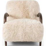 Sandro Champagne Mongolian Fur Chair  Four Hands