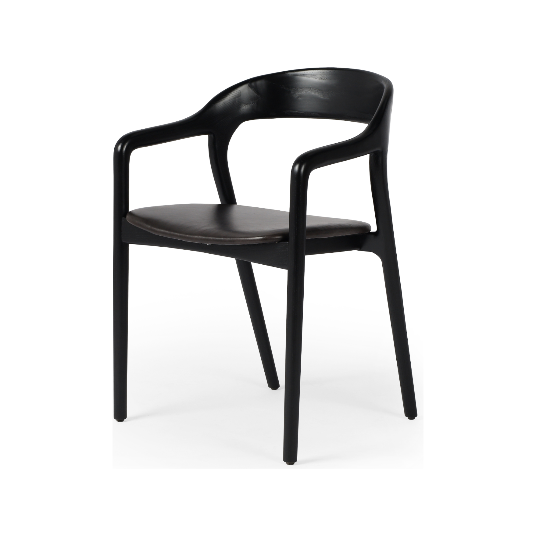 Featuring Amare Sonoma Black Dining Armchair by Four Hands at Amethyst Home. Make it monochromatic. Inspired by simple Scandinavian styling, solid ash forms a shapely open frame for top-grain leather seating.
Overall Dimensions: 22"W x 22"L x 32"HColors: Black, Sonoma BlackMaterials: Solid Ash , Top Grain LeatherWeight: 13.89
Seat Depth: 17.25"Seat Height: 19"Arm Height from Floo. Amethyst Home provides interior design, new construction, custom furniture and area rugs in the Kansas City metro area