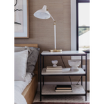 A luxe alternative to nightstands -- this Tatum marble nightstand is sophisticated, easy to style, and we love the proportions with a king sized bed. Amethyst Home provides interior design, new home construction design consulting, vintage area rugs, and lighting in the Miami metro area.
