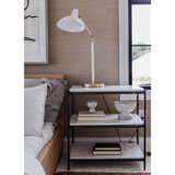 A luxe alternative to nightstands -- this Tatum marble nightstand is sophisticated, easy to style, and we love the proportions with a king sized bed. Amethyst Home provides interior design, new home construction design consulting, vintage area rugs, and lighting in the Miami metro area.