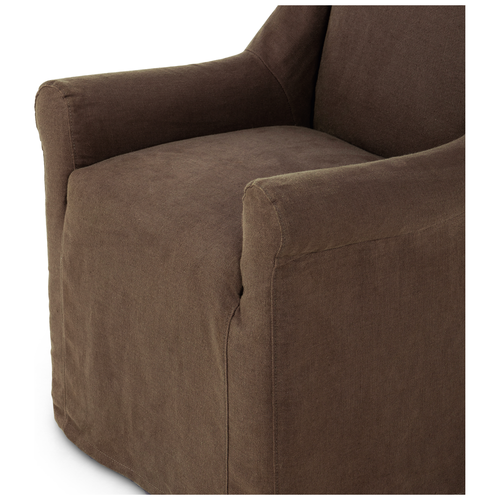 Sit back and relax, with rolled arms and a relaxed drape. Libeco™-sourced Belgian linens are artisan-made and 100% natural. Certified Oeko-Tex® STANDARD 100, slipcovered styles are fully removable and machine-washable for easy care. Amethyst Home provides interior design, new construction, custom furniture and area rugs in the Tulsa metro area.