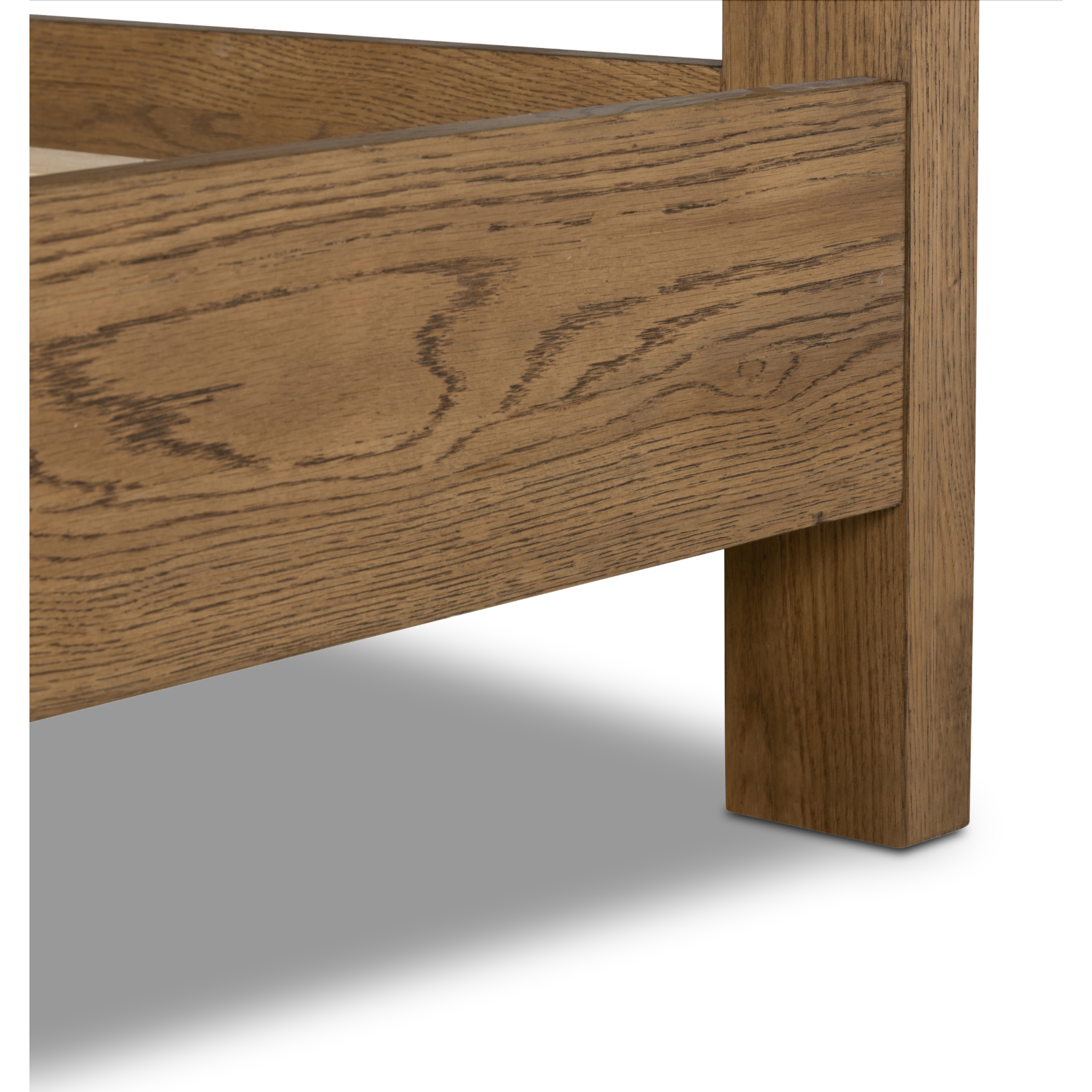 Featuring Meadow Bed by Four Hands at Amethyst Home. A simply shaped bed of warm-finished oak offers a handcrafted look inspired by midcentury design.Overall Queen Dimensions: 63.00"w x 84.50"d x 42.00"hOverall King Dimensions: 79.00"w x 84.50"d x 42.00"h
Colors: Tawny Oak Veneer, Tawny OakMaterials: Oak Veneer, Solid OakBox Spring Recommended: NoDistance Bet. Amethyst Home provides interior design, new home construction design consulting, vintage area rugs, and lighting in the Raleigh metro area.