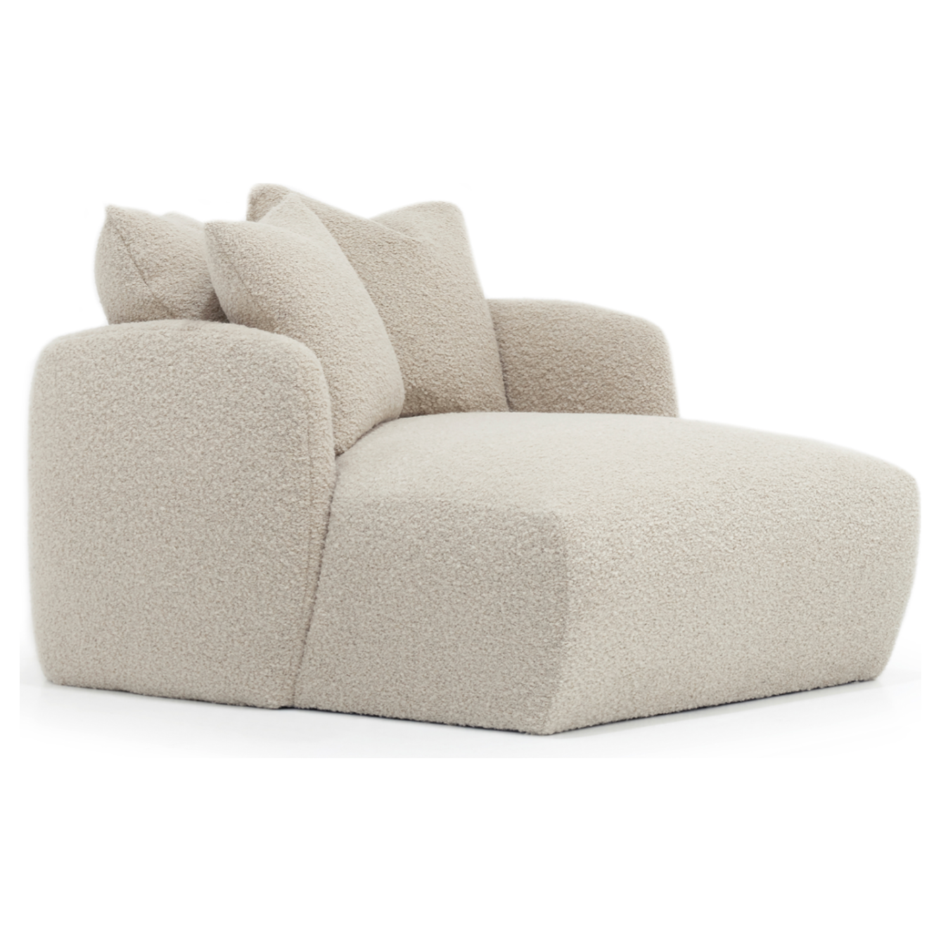 Our Milo Chaise is a modern masterpiece.  Tailored in an absolutely stunning Alpaca blend boucle, the Milo chaise is the ultimate treat by Verellen Amethyst Home provides interior design, new home construction design consulting, vintage area rugs, and lighting in the Portland metro area.