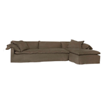 Wind down from a long day in this comfortable, easy-care slipcovered Donato White Slipcovered Linen Sectional with Chaise. This casual, chic sectional will bring the whole family together for years to come. Amethyst Home provides interior design, new home construction design consulting, vintage area rugs, and lighting in the Scottsdale metro area.
