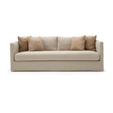 The Millie Sofa is known for it's clean & couture style linen slipcover.  Beautifully timeless and ultra luxe comfort. Amethyst Home provides interior design, new home construction design consulting, vintage area rugs, and lighting in the Tampa metro area.