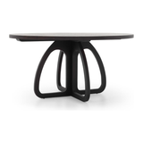 Barcelona Ash Wood 60" Round Dining Table in Espresso | shipping 5/28/2025
