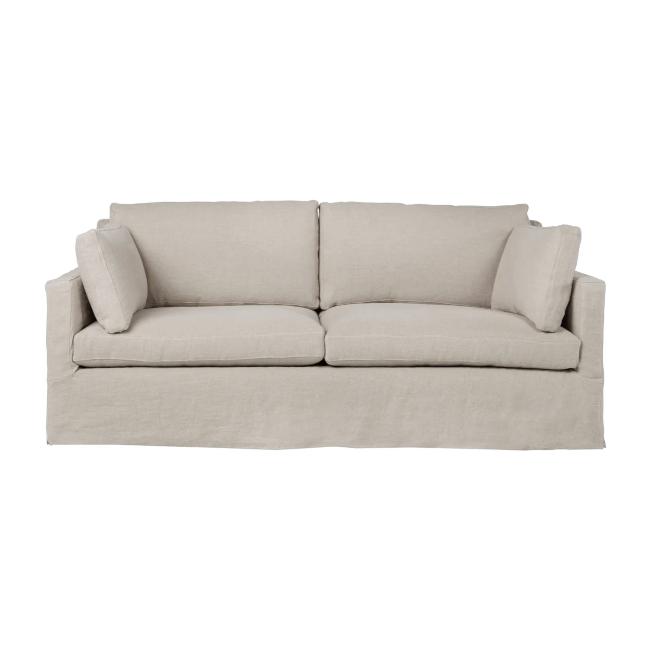 This Louis sofa is a shop favorite -- simply beautiful and so comfortable for the modern family!The Louis Sofa blends modern and coastal aesthetics with clean lines, a straight skirt, and a subtle 2" slit. It’s two-over-two cushions provide the perfect seating to catch up with old friends or entertain new ones. Amethyst Home provides interior design, new home construction design consulting, vintage area rugs, and lighting in the Portland metro area.