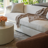 Elements Microcement Round Coffee Table (Lifestyle View)