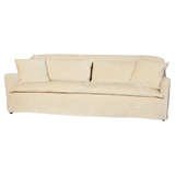 Featuring Hazel Crushed Cotton Velvet Slipcovered Sofa by Cisco Brothers at Amethyst Home. The Hazel Sofa effortlessly combines style and serenity in this unusual distressed, ivory velvet slipcover. This sofa is guaranteed to make your living room look comfortable and cozy. Ideal spot to catch a breath during your weekday rush, or to enjoy a movie marathon duri. Amethyst Home provides interior design, new home construction design consulting, vintage area rugs, and lighting in the Omaha metro area.