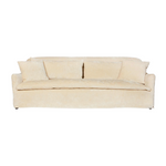 Featuring Hazel Crushed Cotton Velvet Slipcovered Sofa by Cisco Brothers at Amethyst Home. The Hazel Sofa effortlessly combines style and serenity in this unusual distressed, ivory velvet slipcover. This sofa is guaranteed to make your living room look comfortable and cozy. Ideal spot to catch a breath during your weekday rush, or to enjoy a movie mara. Amethyst Home provides interior design, new home construction design consulting, vintage area rugs, and lighting in the Salt Lake City metro area.
