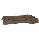 Wind down from a long day in this comfortable, easy-care slipcovered Donato White Slipcovered Linen Sectional with Chaise. This casual, chic sectional will bring the whole family together for years to come. Amethyst Home provides interior design, new home construction design consulting, vintage area rugs, and lighting in the Alpharetta metro area.