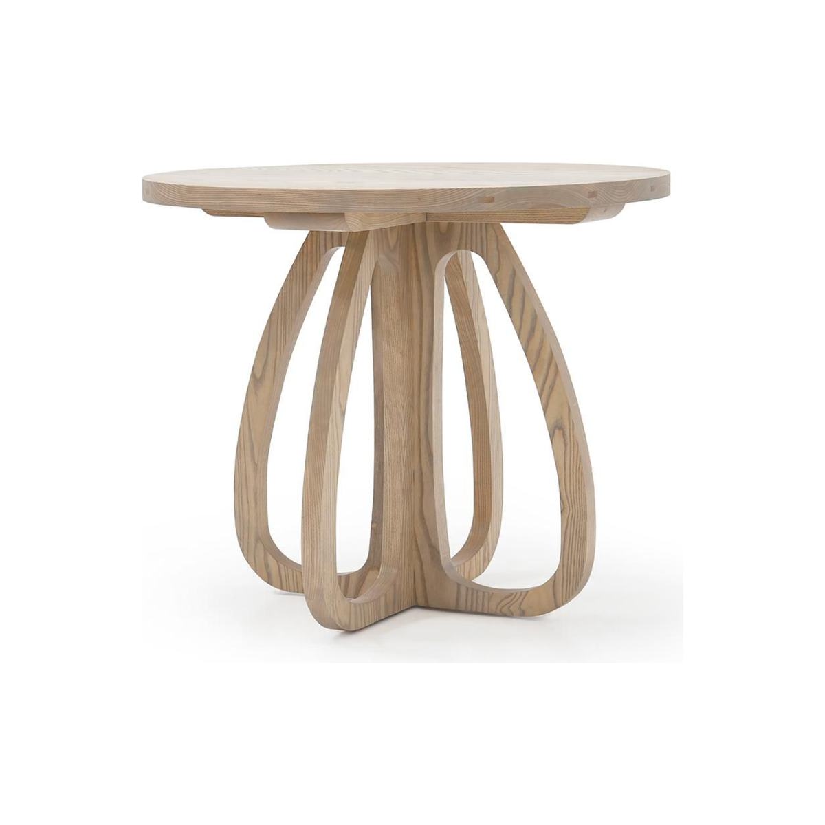 Barcelona Ash Wood 36" Round Bistro Table in Greywash | shipping 1/12/2026