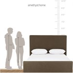 Featuring Daphne Coffee Slipcover Bed by Four Hands at Amethyst Home. Grand high back and matte linen beauty -- the Daphne bed is a dream!
Slipcovered bed upholstered in sustainably made Belgian Linen. Naturally durable and soft to the touch, Libeco-sourced linens are artisan-made and free of toxic chemicals. Slipcovered styles are fully removable and machine. Amethyst Home provides interior design, new home construction design consulting, vintage area rugs, and lighting in the Houston metro area.