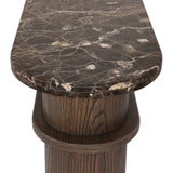 Serova Console Table - Dark Honed Emperador Marble | shipping 09/25/2026