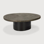 Featuring Slice Whisky Oval Coffee Table by Ethnicraft at Amethyst Home. A slice of nature to grace your home, this clever design strikes a balance to complement both modern and traditional styles and everything inbetween. The Slice's organic form is finished by hand in our unique and hard-wearing Minerals finish, making this coffee table incredibly functional.
48.5 in W x 54.5 in L x. Amethyst Home provides interior design, new construction, custom furniture, and area rugs in the Tampa metro area
