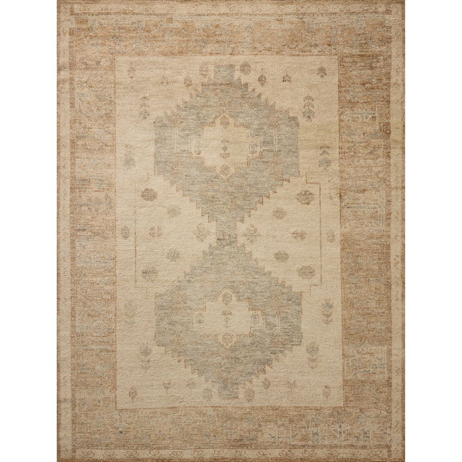 Micah Antique Ivory / Smoke Hand-Knotted Rug