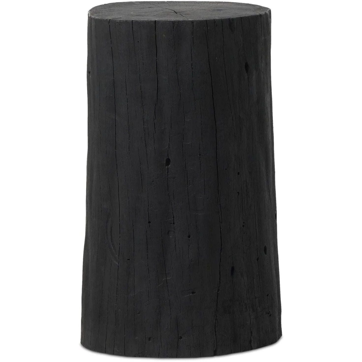 Sola Black Resin End Table  Four Hands