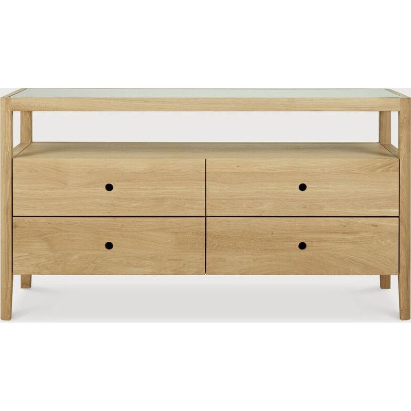 Featuring Spindle Dresser Oak by Ethnicraft at Amethyst Home. The Spindle collection found its inspiration in the traditional spinning wheel. Slightly tapered legs and rounded edges add a soft, sensual quality to this beautiful bedroom collection. This dresser is just as much at home in the bedroom as it is in commercial spaces as a stylish storage solution.
D. Amethyst Home provides interior design, new home construction design consulting, vintage area rugs, and lighting in the Austin metro area.