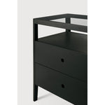 Featuring Spindle Oak Black Dresser by Ethnicraft at Amethyst Home. The Spindle collection found its inspiration in the traditional spinning wheel. Slightly tapered legs and rounded edges add a soft, sensual quality to this beautiful bedroom collection. This dresser is just as much at home in the bedroom as it is in commercial spaces as a stylish storage solution.Weight : 192 lbs . Amethyst Home provides interior design, new construction, custom furniture, and area rugs in the Park City metro area