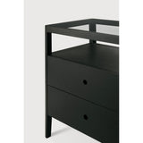 Featuring Spindle Oak Black Dresser by Ethnicraft at Amethyst Home. The Spindle collection found its inspiration in the traditional spinning wheel. Slightly tapered legs and rounded edges add a soft, sensual quality to this beautiful bedroom collection. This dresser is just as much at home in the bedroom as it is in commercial spaces as a stylish storage solution.Weight : 192 lbs . Amethyst Home provides interior design, new construction, custom furniture, and area rugs in the Park City metro area