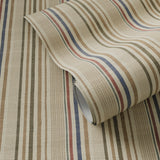Stripe Grasscloth Wallpaper by FH Art Studio - Parchment