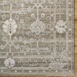 Featuring Almeria Hand-Knotted Rug by Surya at Amethyst Home. This luxurious Almeria hand-made rug is the perfect statement piece to add a touch of updated traditional style to your home. Its blend of wool and viscose gives it a soft feel and low pile, making it ideal for high traffic areas in your home. With its intricate hand-knotted construction and fringe . Amethyst Home provides interior design, new home construction design consulting, vintage area rugs, and lighting in the Austin metro area.