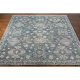Bring a timeless classic into your home with the Almeria Hand Made Rug. This updated traditional style rug is made of high quality wool and viscose fibers for superior softness, durability, and comfort. The low pile provides easy maintenance while the hand-knotted construction ensures lasting quality. Amethyst Home provides interior design, new home construction design consulting, vintage area rugs, and lighting in the Park City metro area.