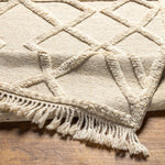 Discover the exotic allure of our Cadiz Collection hand-knotted rug, a beautiful addition to any space seeking an elevated Moroccan Global style. Its plush pile offers underfoot comfort that is enhanced when used with a rug pad. Amethyst Home provides interior design, new home construction design consulting, vintage area rugs, and lighting in the Portland metro area.