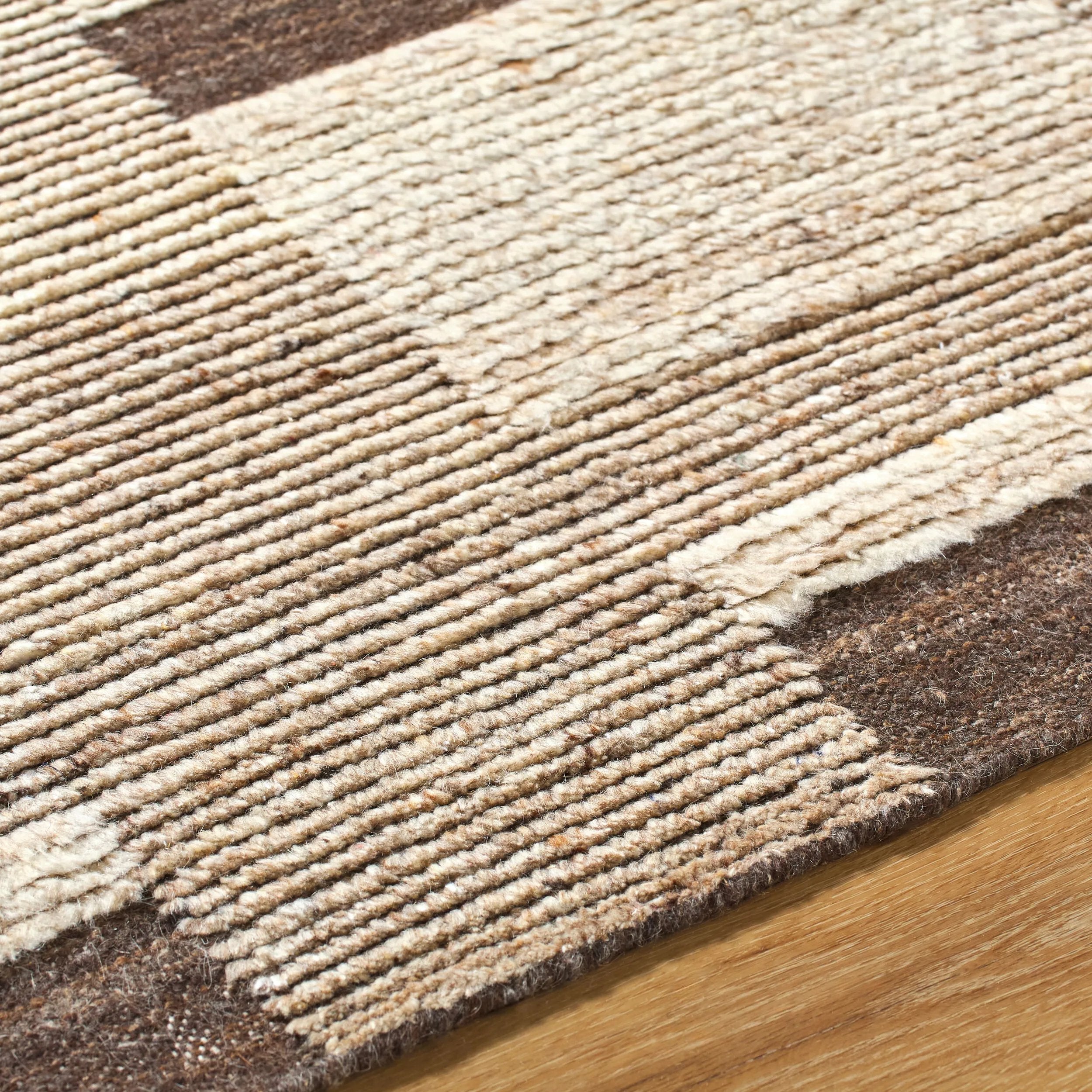 Elevate your living space with the Folklore handmade rug. Fashioned in an Art Deco Modern style, this Indian manufactured woolen wonder brings a unique flair to any room it graces. The hand-knotted construction promises high pile comfort underfoot, making every step a plush experience. Amethyst Home provides interior design, new home construction design consulting, vintage area rugs, and lighting in the Houston metro area.