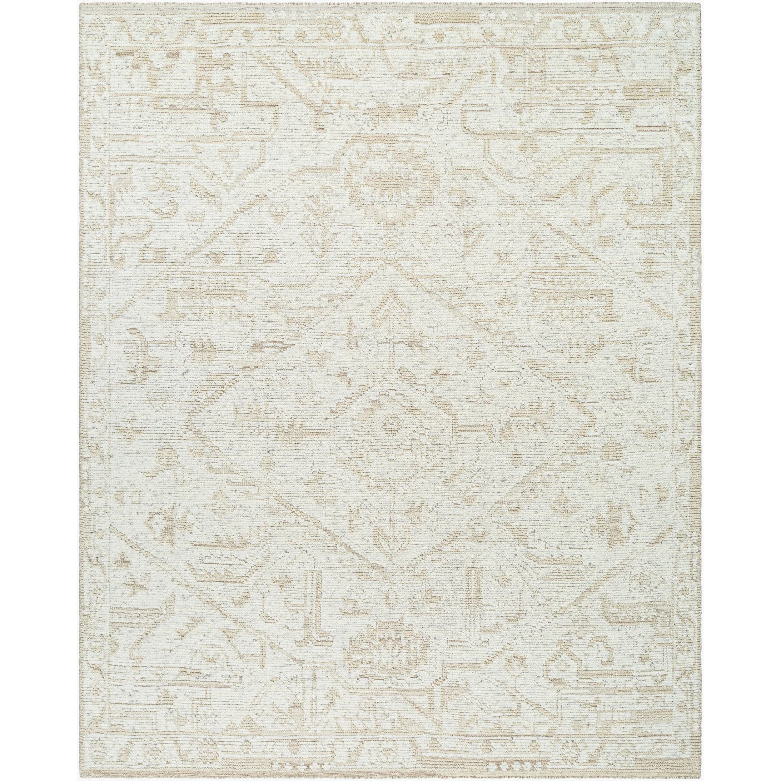 Introducing the Kimberly collection, an exquisite hand-knotted rug that seamlessly blends traditional style with a modern twist. This luxurious piece is lovingly crafted from wool in India, boasting a medium pile that feels plush underfoot. A brilliant addition to any space, the Kimberly rug effortlessly creates a warm and inviting atmosphere. Amethyst Home provides interior design, new home construction design consulting, vintage area rugs, and lighting in the Nashville metro area.