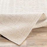 This Livorno Hand Made Rug is the perfect addition to any home decor. This piece of artistry features a timeless updated traditional style that will be sure to enhance your interior design. The rug is made of high quality wool and viscose, with no pile and hand knotted construction for maximum durability and longevity. Amethyst Home provides interior design, new home construction design consulting, vintage area rugs, and lighting in the Omaha metro area.