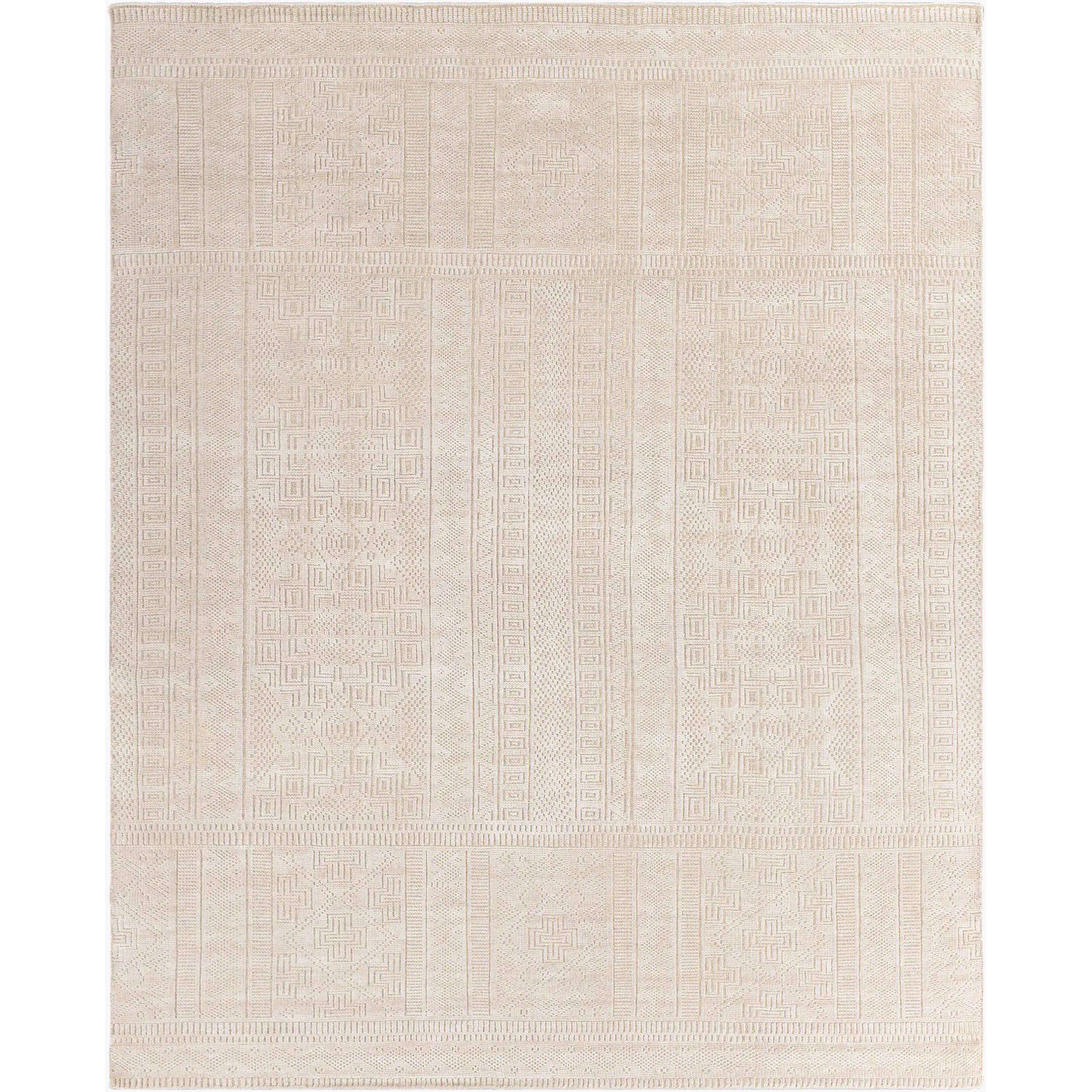 This Livorno Hand Made Rug is the perfect addition to any home decor. This piece of artistry features a timeless updated traditional style that will be sure to enhance your interior design. The rug is made of high quality wool and viscose, with no pile and hand knotted construction for maximum durability and longevity. Amethyst Home provides interior design, new home construction design consulting, vintage area rugs, and lighting in the Washington metro area.