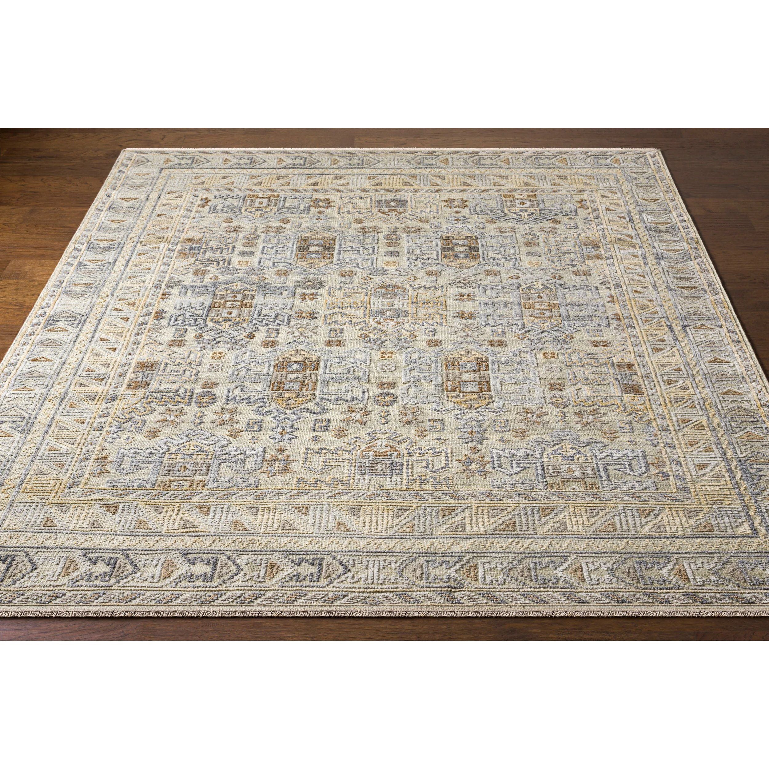 This stunning Nobility Hand Made Rug is an ideal choice for adding a luxurious touch to any room. Its updated Traditional style is perfect for a classic look that won't go out of style, and the hand knotted construction ensures it's built to last. Crafted from Wool and Viscose, this rug is soft yet durable. Amethyst Home provides interior design, new home construction design consulting, vintage area rugs, and lighting in the Tampa metro area.