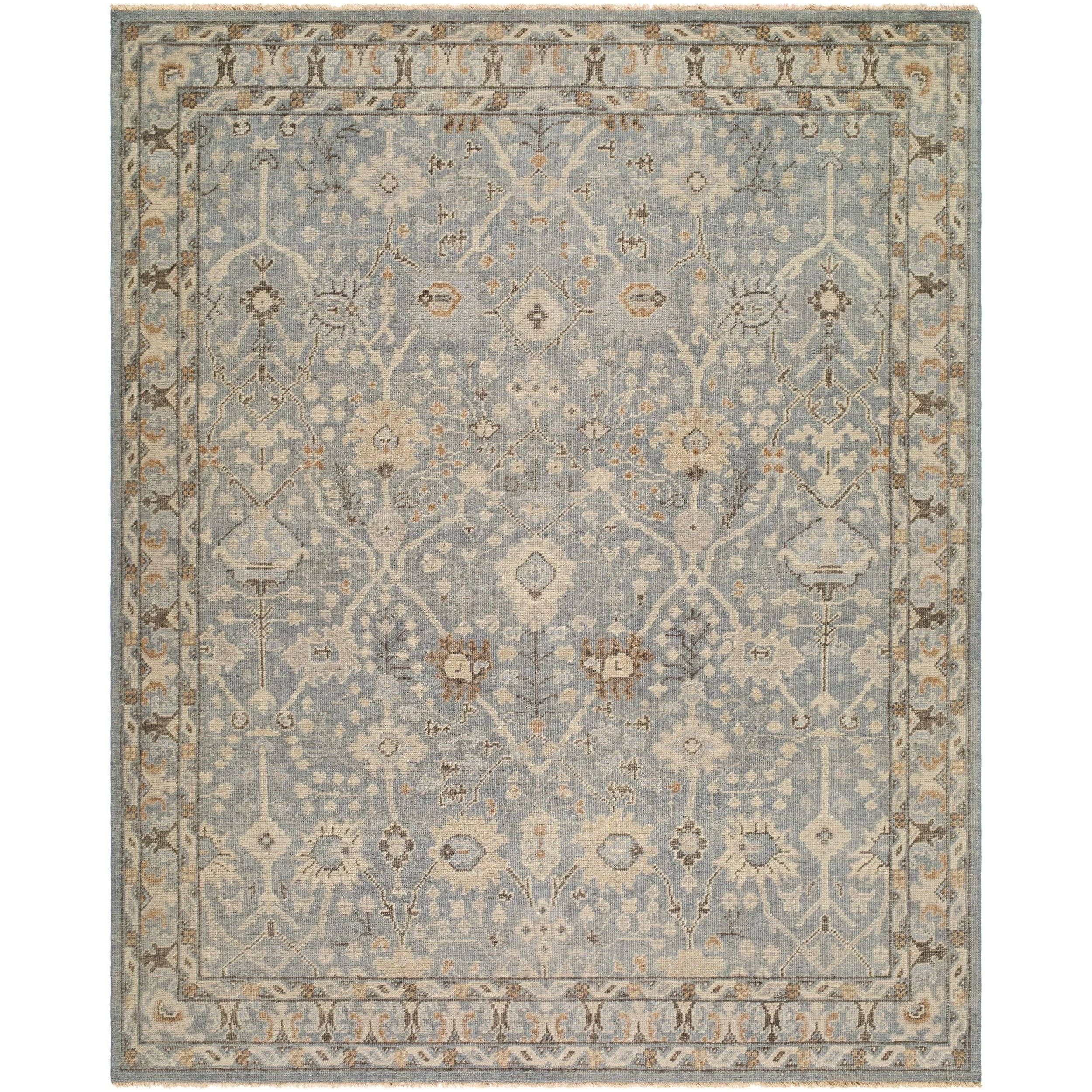 This Reign Handmade Rug will add a modern twist to your home decor. Featuring an Updated Traditional style, this low pile rug is sure to bring a classic yet contemporary feel to any room. Crafted with New Zealand Wool and hand knotted in India, this rug features a fringe for added texture and visual appeal. Amethyst Home provides interior design, new home construction design consulting, vintage area rugs, and lighting in the Boston metro area.