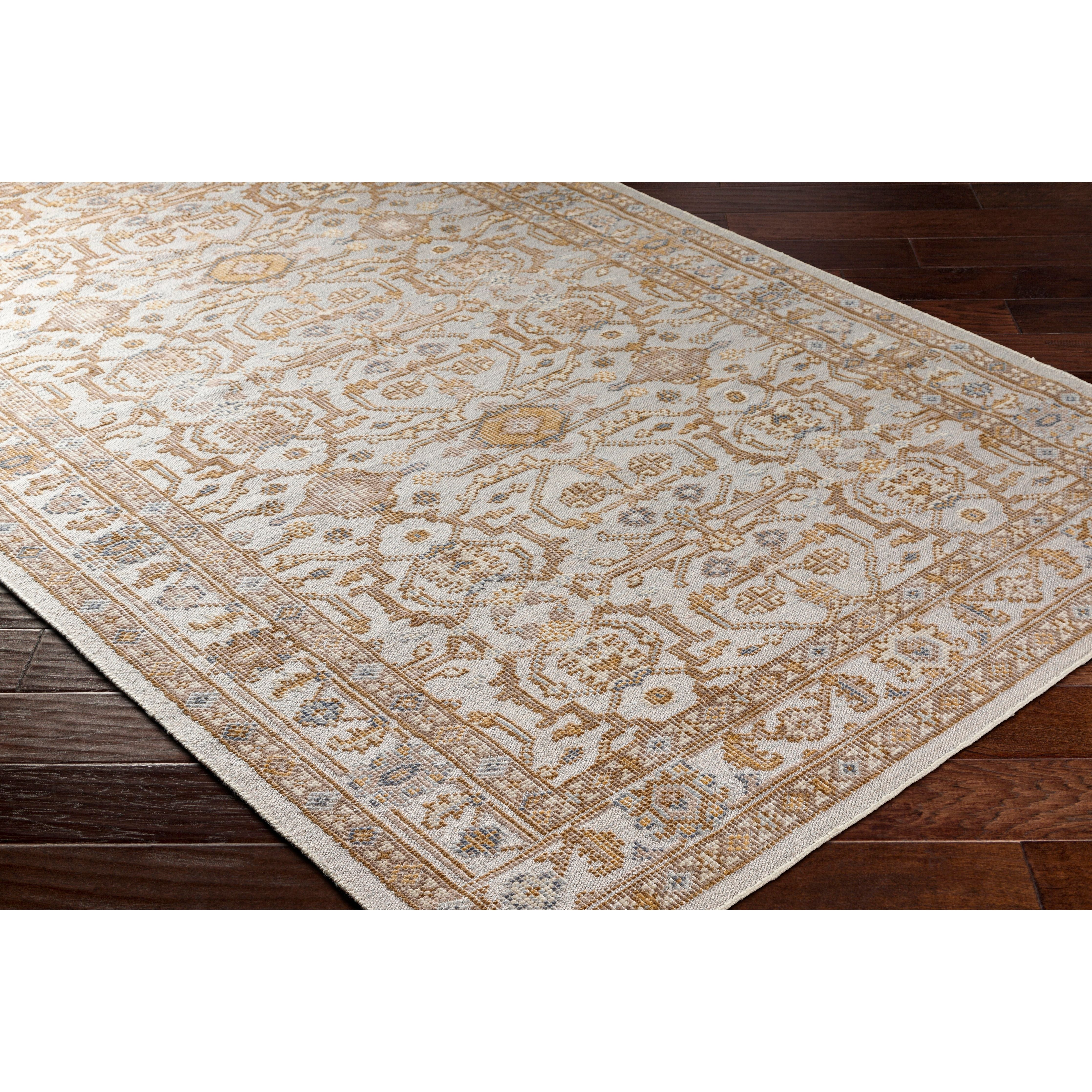The Revere Light Gray rug showcases a traditional inspired design. The neutral colors and soft materials make it a cozy addition to any space, especially living rooms and dens. Amethyst Home provides interior design, new home construction design consulting, vintage area rugs, and lighting in the Kansas City metro area.