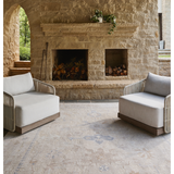 Soft enough for indoors and durable enough for all season weather. Hand-knotted of sustainable PET, the Revere Natural hand-knotted rug's superpower is that it can be easily cleaned and hosed off outside! Amethyst Home provides interior design, new home construction design consulting, vintage area rugs, and lighting in the Omaha metro area.