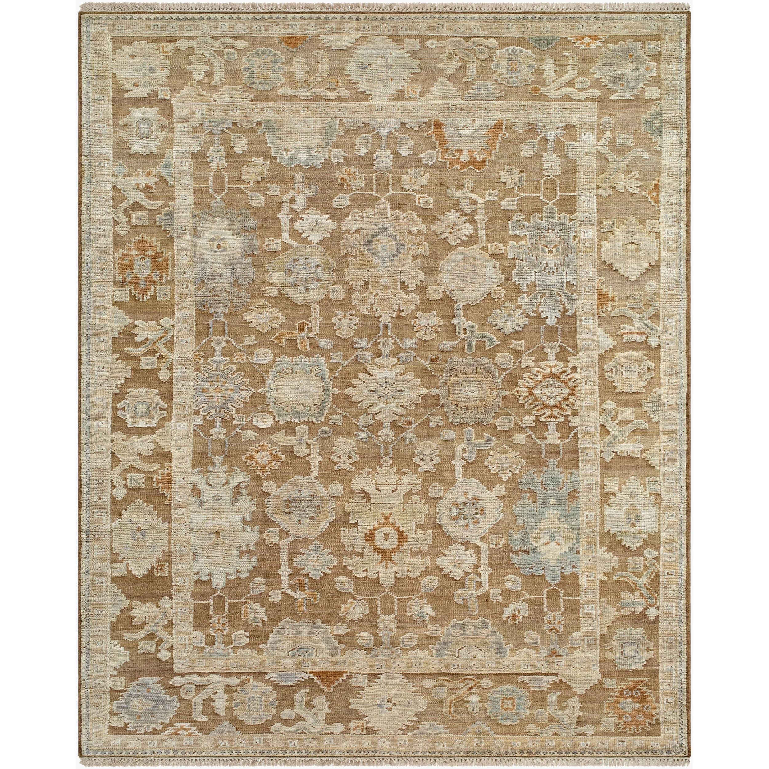 Embrace the rustic elegance of a countryside retreat with our Sinclair Farmhouse Cottage rug. Hand-knotted in India, this rug boasts a delightful fringe and a medium pile that creates a plush underfoot sensation. Made from 100% wool, it lends warmth and coziness to any room. Amethyst Home provides interior design, new home construction design consulting, vintage area rugs, and lighting in the Calabasas metro area.