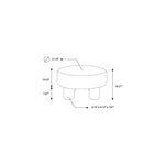 Featuring Welly Ottoman by Surya at Amethyst Home. Introducing the Welly Ottoman, a stunning addition to any living space. This piece is not only stylish but also sustainable, featuring upholstery made from recycled fabric and polyester. The sturdy plywood base ensures durability while the fill, a blend of 90% polyurethane foam and 10% Dacron, offers plush comf. Amethyst Home provides interior design, new home construction design consulting, vintage area rugs, and lighting in the Miami metro area.