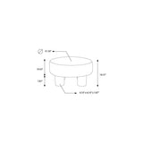 Featuring Welly Ottoman by Surya at Amethyst Home. Introducing the Welly Ottoman, a stunning addition to any living space. This piece is not only stylish but also sustainable, featuring upholstery made from recycled fabric and polyester. The sturdy plywood base ensures durability while the fill, a blend of 90% polyurethane foam and 10% Dacron, offers plush comf. Amethyst Home provides interior design, new home construction design consulting, vintage area rugs, and lighting in the Miami metro area.