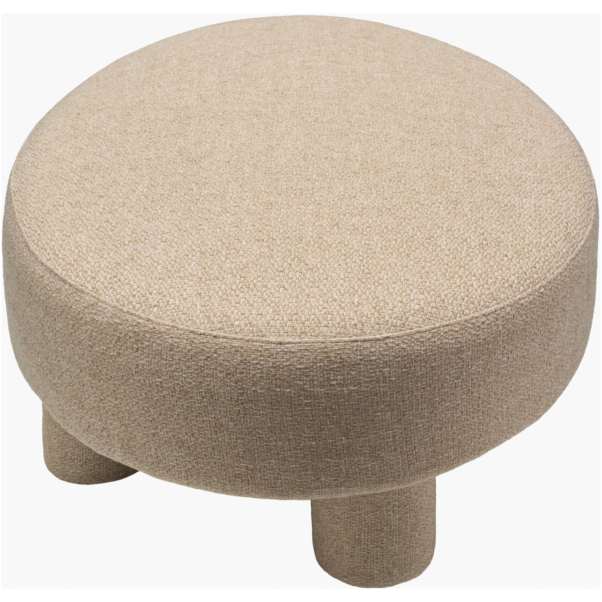 Featuring Welly Ottoman by Surya at Amethyst Home. Introducing the Welly Ottoman, a stunning addition to any living space. This piece is not only stylish but also sustainable, featuring upholstery made from recycled fabric and polyester. The sturdy plywood base ensures durability while the fill, a blend of 90% polyurethane foam and 10% Dacron, offers plush c. Amethyst Home provides interior design, new home construction design consulting, vintage area rugs, and lighting in the Portland metro area.