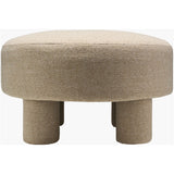 Featuring Welly Ottoman by Surya at Amethyst Home. Introducing the Welly Ottoman, a stunning addition to any living space. This piece is not only stylish but also sustainable, featuring upholstery made from recycled fabric and polyester. The sturdy plywood base ensures durability while the fill, a blend of 90% polyurethane foam and 10% Dacron, offers plush. Amethyst Home provides interior design, new home construction design consulting, vintage area rugs, and lighting in the Scottsdale metro area.