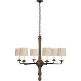 Suzanna 38" Chandelier - Vintage Oak and Aged Iron | shipping 11/06/2026