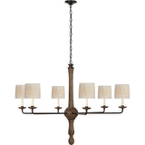 Suzanna 48" Chandelier - Vintage Oak and Aged Iron | shipping 11/21/2026