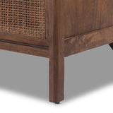 Featuring Sydney Brown Cane 9 Drawer Dresser by Four Hands at Amethyst Home. Integrate organization and style into your bedroom with the Sydney Brown Cane 9 Drawer Dresser. Boasting nine spacious drawers, this dresser offers ample storage for all your clothing and accessories. Its elegant design, featuring a beautiful cane texture, will elevate the look of any room.
Overall Dime. Amethyst Home provides interior design, new construction, custom furniture, and area rugs in the Kansas City metro area