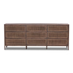 Featuring Sydney Brown Cane 9 Drawer Dresser by Four Hands at Amethyst Home. Integrate organization and style into your bedroom with the Sydney Brown Cane 9 Drawer Dresser. Boasting nine spacious drawers, this dresser offers ample storage for all your clothing and accessories. Its elegant design, featuring a beautiful cane texture, will elevate the look of any room.
Overall Dimens. Amethyst Home provides interior design, new construction, custom furniture, and area rugs in the Nashville metro area