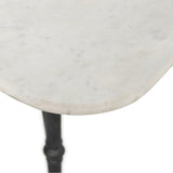 Tabitha Outdoor Dining Table - 42" - Polished White Marble | shipping 10/25/2026