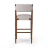Featuring Tamari Antwerp Natural  Bar + Counter Stool by Four Hands at Amethyst Home. Light-finished solid ash frames linen-blend high-performance seating, bringing a bright, organic look to this bar stool. Performance fabrics are specially created to withstand spills, stains, high traffic and wear, ensuring long-term comfort and unmatched durability. Steam fabric regularly fo. Amethyst Home provides interior design, new construction, custom furniture, and area rugs in the Newport Beach metro area