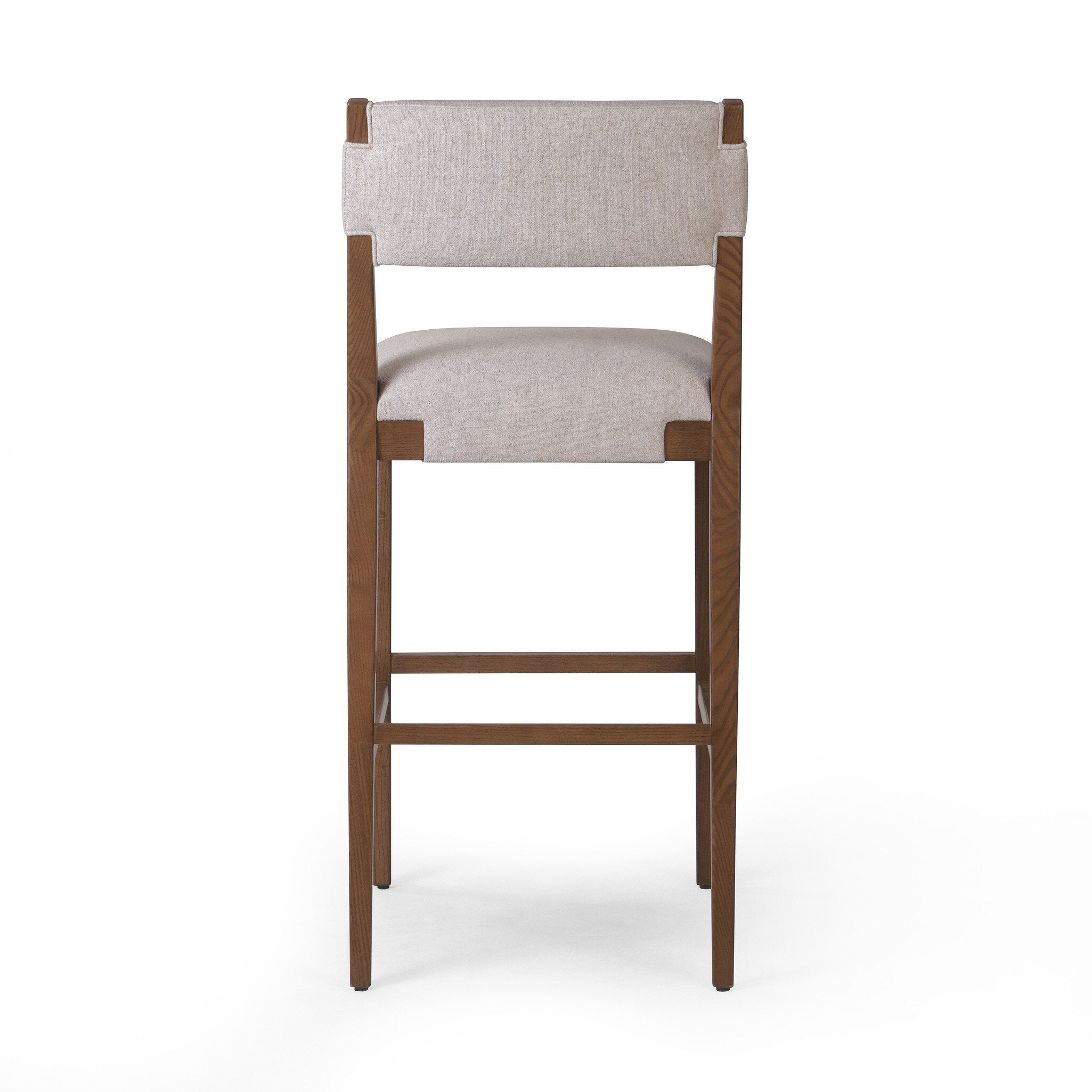 Featuring Tamari Antwerp Natural  Bar + Counter Stool by Four Hands at Amethyst Home. Light-finished solid ash frames linen-blend high-performance seating, bringing a bright, organic look to this bar stool. Performance fabrics are specially created to withstand spills, stains, high traffic and wear, ensuring long-term comfort and unmatched durability. Steam fabric regularly fo. Amethyst Home provides interior design, new construction, custom furniture, and area rugs in the Newport Beach metro area