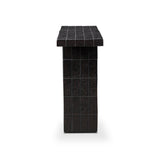 Tanik Console Table - Textured Brown Tile | shipping 10/10/2026