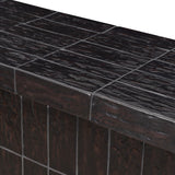 Tanik Console Table - Textured Brown Tile | shipping 10/10/2026